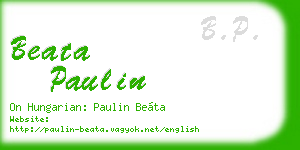 beata paulin business card